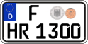 German license plate, Regular plates