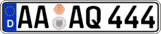 German license plate, Regular plates
