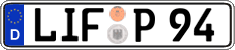 German license plate, Regular plates