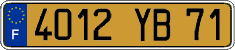French license plate, FNI