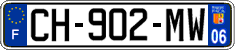 French license plate, SIV (ordinary)