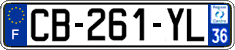 French license plate, SIV (ordinary)