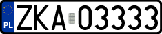 License plates of Poland, Regular car plates