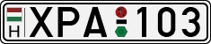 license plates of Hungary, Cars (1990)