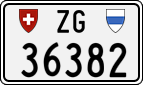 License plate of Switzerland, Cars