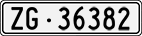 License plate of Switzerland, Cars