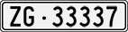 License plate of Switzerland, Cars