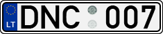 License plate of Lithuania, Cars