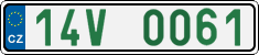 License plate of the Czech Republic, Oldtimers (2001)