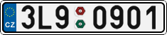 License plate of the Czech Republic, Cars (2001)