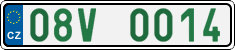 License plate of the Czech Republic, Oldtimers (2001)