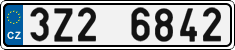 License plate of the Czech Republic, Cars (2001)
