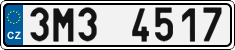 License plate of the Czech Republic, Cars (2001)