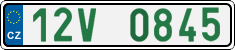 License plate of the Czech Republic, Oldtimers (2001)