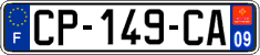 French license plate, SIV (ordinary)