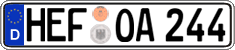 German license plate, Regular plates