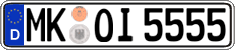 German license plate, Regular plates