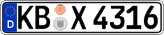 German license plate, Regular plates