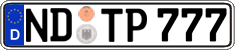 German license plate, Regular plates
