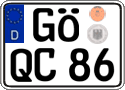 German license plate, Regular plates