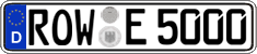 German license plate, Regular plates