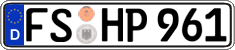 German license plate, Regular plates