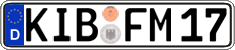 German license plate, Regular plates