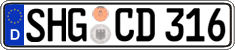 German license plate, Regular plates