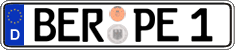 German license plate, Regular plates