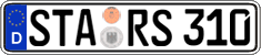 German license plate, Regular plates
