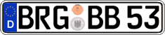 German license plate, Regular plates
