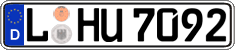 German license plate, Regular plates