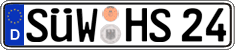 German license plate, Regular plates