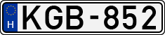license plates of Hungary, Cars (1990)