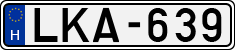 license plates of Hungary, Cars (1990)