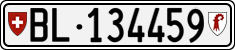 License plate of Switzerland, Cars