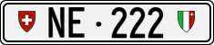 License plate of Switzerland, Cars