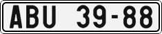 License plate of the Czech Republic, Cars (1960)