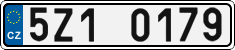License plate of the Czech Republic, Cars (2001)