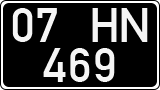 License plate of Turkey, Government and public administrations