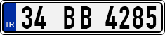 License plate of Turkey, Regular plates