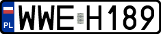 License plates of Poland, Regular car plates