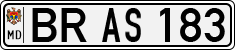 License plate of Moldova, Cars (1992)