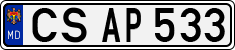 License plate of Moldova, Cars (1992)