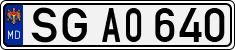 License plate of Moldova, Cars (1992)