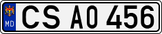 License plate of Moldova, Cars (1992)