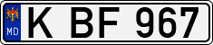 License plate of Moldova, Cars (1992)