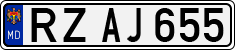 License plate of Moldova, Cars (1992)