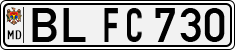 License plate of Moldova, Cars (1992)