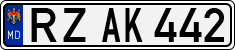 License plate of Moldova, Cars (1992)